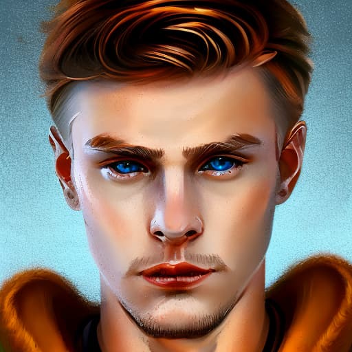 portrait+ style Russian LGBT queer TV actor blonde hunk dude face