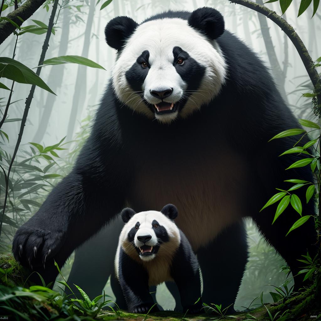  a professional cartoon character of a a boy, full body shot, mascot, clean background, (4k, best quality, masterpiece:1.2), ultrahigh res, highly detailed, sharp focus, (perfect image composition), mother panda very happy runing through jungle, pixar style up! hyperrealistic, full body, detailed clothing, highly detailed, cinematic lighting, stunningly beautiful, intricate, sharp focus, f/1. 8, 85mm, (centered image composition), (professionally color graded), ((bright soft diffused light)), volumetric fog, trending on instagram, trending on tumblr, HDR 4K, 8K