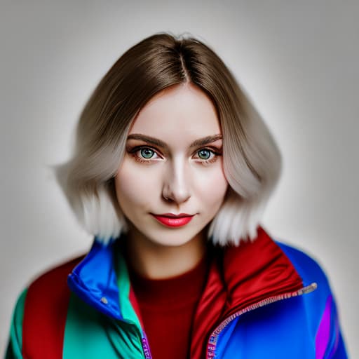 portrait+ style Russian LGBT queer doctor blonde female face