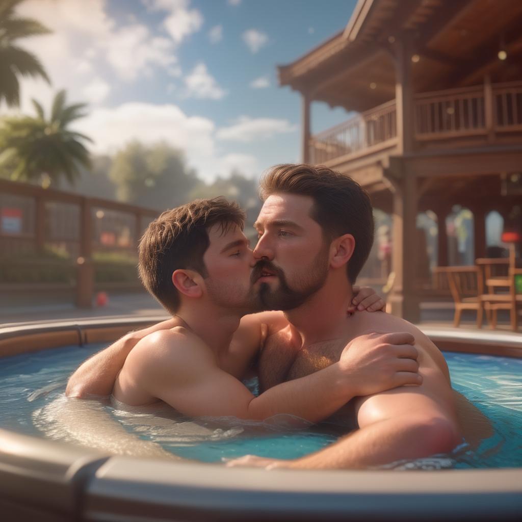  Ten year old irish boy with hairy dad kissing, hyperrealistic, high quality, highly detailed, cinematic lighting, intricate, sharp focus, f/1. 8, 85mm, (centered image composition), (professionally color graded), ((bright soft diffused light)), volumetric fog, trending on instagram, HDR 4K, 8K