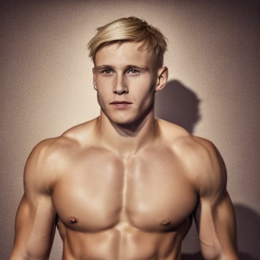 portrait+ style Russian LGBT queer summer Olympics athlete blonde hunk dude face