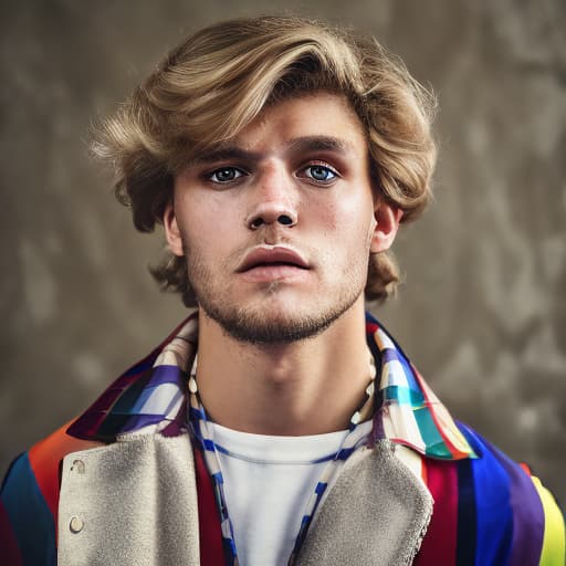 portrait+ style Russian LGBT queer match blonde hunk dude face