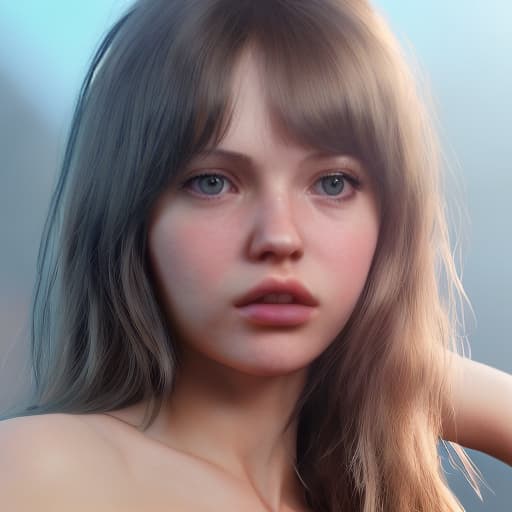 redshift style Mila Azul, full body, hyper realistic and detailed face, perfect body