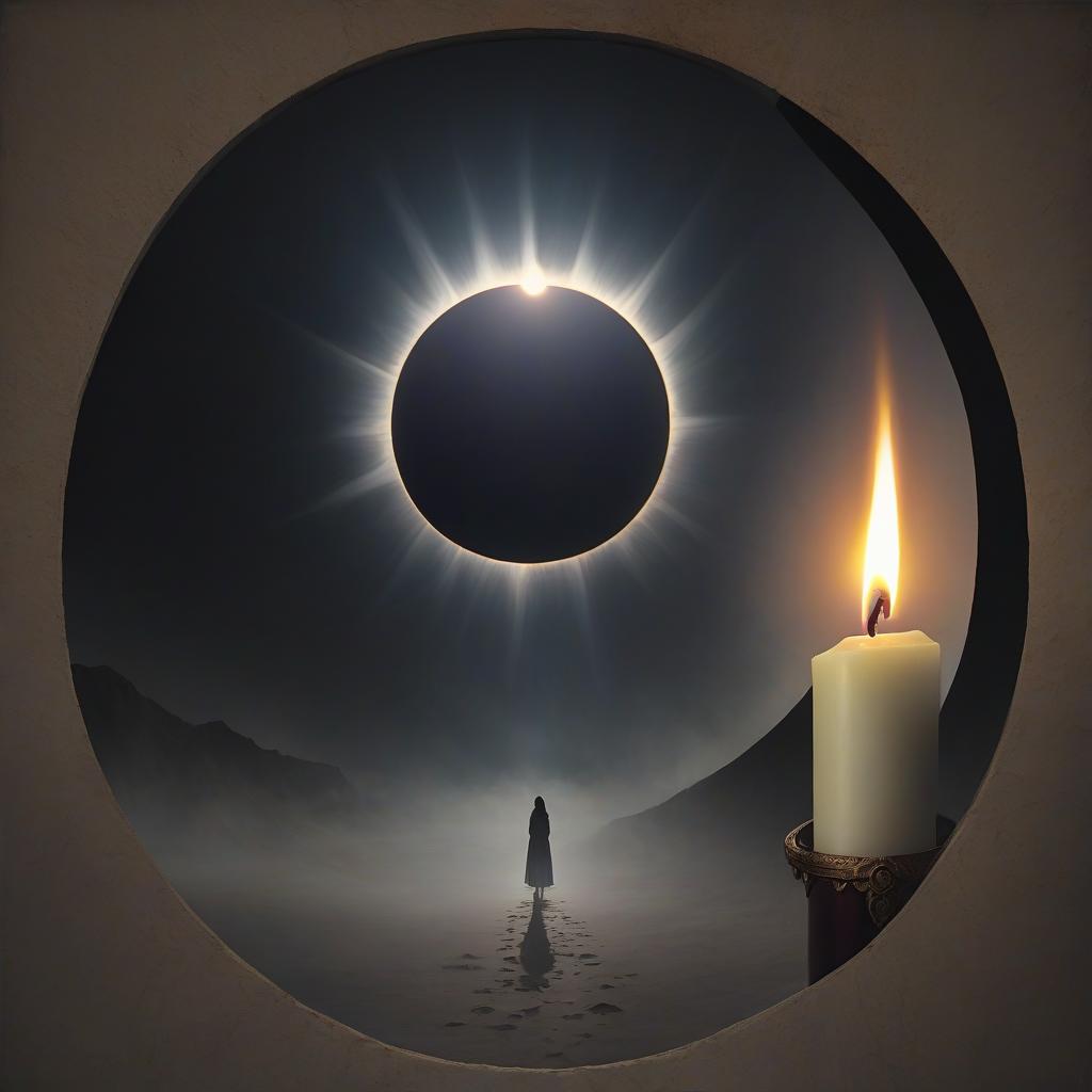  eclipse corridor, candle burning, memory of ancestors, powerful temporary portal