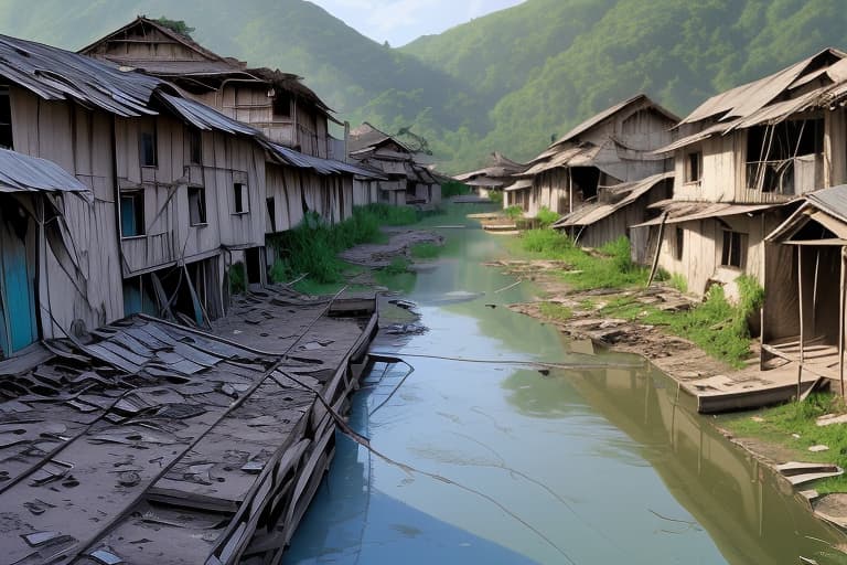  Dilapidated village