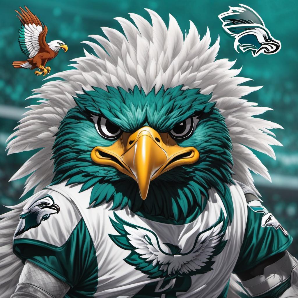  philadelphia eagles mascot in school, profile image style