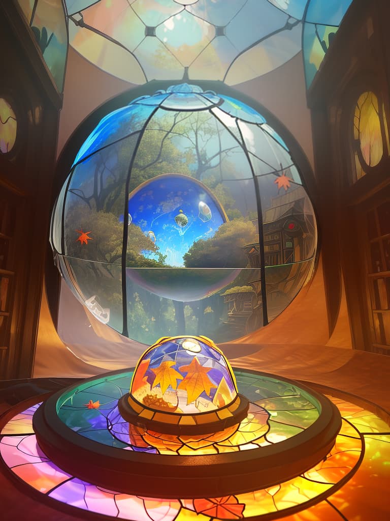  ((((world in domed glass:1.4))))((3d modeled paper)){3d paper modeling artwork that pushes the limits ((open book,forest with autumn leaves: gentle fairy tale world,3d modeled characters in a book)),neon colors}((((world in domed glass:1.4)))) super detailed,high resolution,absurd,adopted,