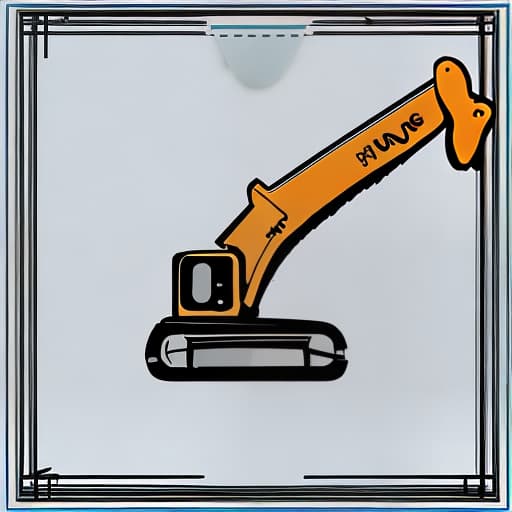  Make a logo with construction machines like a crane holding "h" letter and write HOM