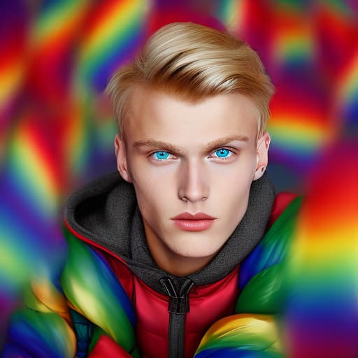 portrait+ style Russian LGBT queer twink blonde hunk dude face