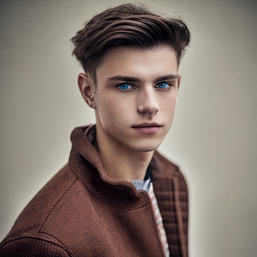 portrait+ style Czech Republic twink brunette hunk dude face