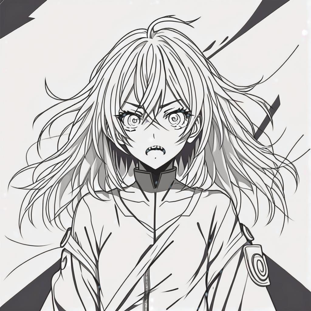  line art drawing same nightmare, anime style . professional, sleek, modern, minimalist, graphic, line art, vector graphics