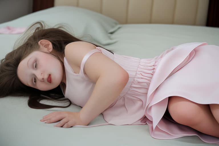  Fainted girl wearing dress