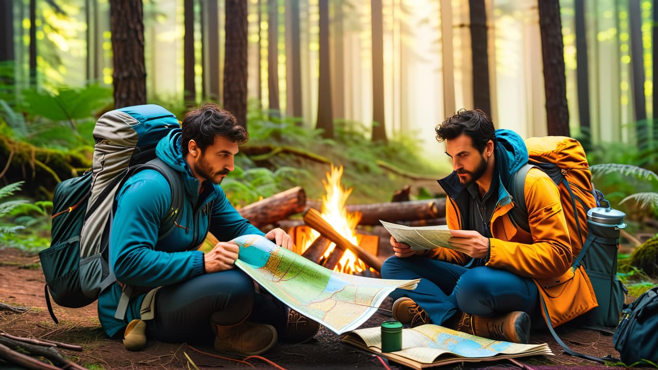  a vibrant collage of diverse travelers: a french couple with a map in hand, an australian backpacker by a campfire, a japanese solo traveler snapping photos, and a brazilian group hiking lush trails, all against stunning landscapes. hyperrealistic, full body, detailed clothing, highly detailed, cinematic lighting, stunningly beautiful, intricate, sharp focus, f/1. 8, 85mm, (centered image composition), (professionally color graded), ((bright soft diffused light)), volumetric fog, trending on instagram, trending on tumblr, HDR 4K, 8K