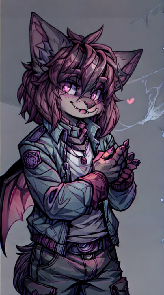  cool fluffy bat dog guy, bloodstainai, horror, fear