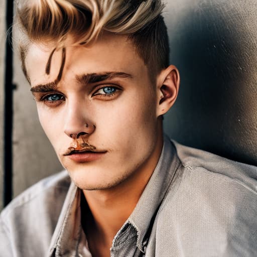 portrait+ style Czech Republic LGBT queer twink blonde hunk dude face