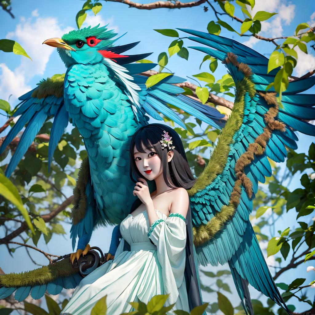  masterpiece, best quality, Naked bird monster girl, very attractive looking