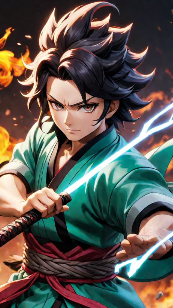  anime art of tanjiro kamado's scar evolving with each battle, unlocking incredible abilities in demon slayer. hyperrealistic, full body, detailed clothing, highly detailed, cinematic lighting, stunningly beautiful, intricate, sharp focus, f/1. 8, 85mm, (centered image composition), (professionally color graded), ((bright soft diffused light)), volumetric fog, trending on instagram, trending on tumblr, HDR 4K, 8K