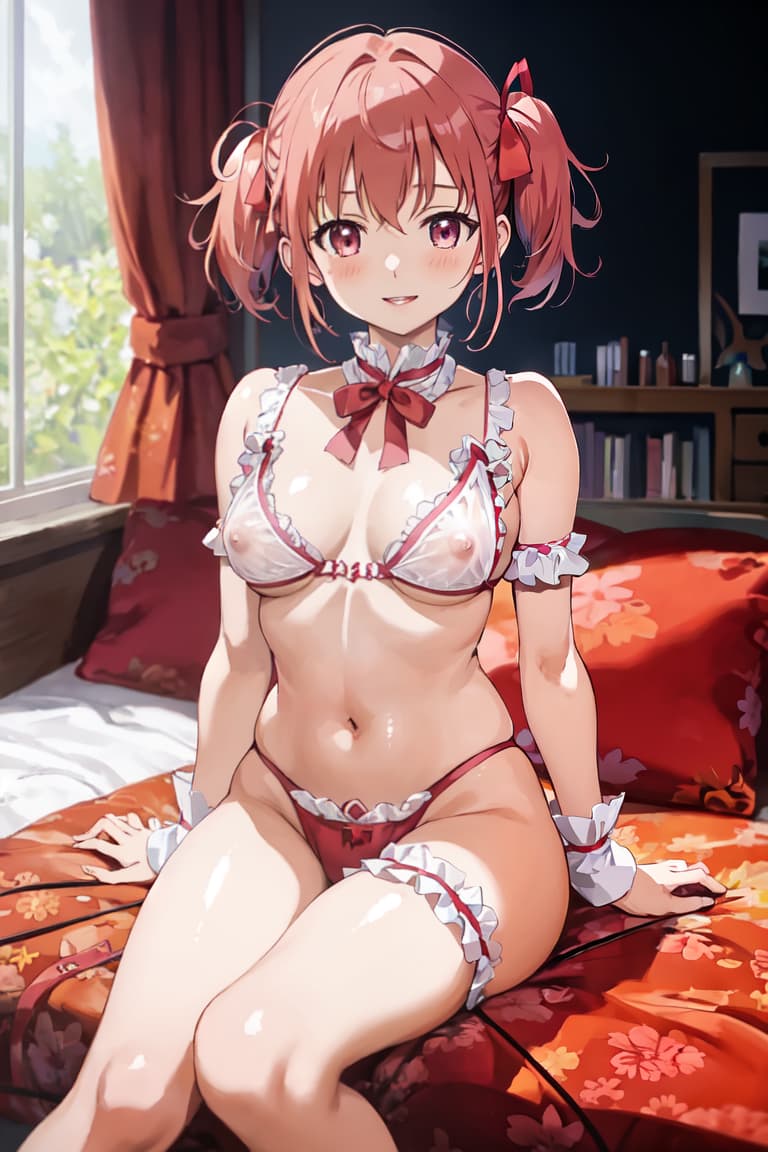  master piece , best quality,kaname madoka,show nipple