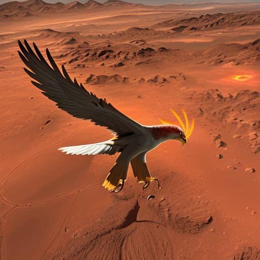  Phoenix flying on Mars,