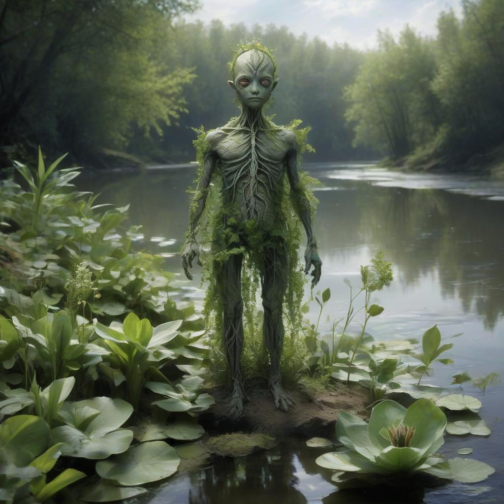  humanoid plant born on the banks of rivers and calm ponds