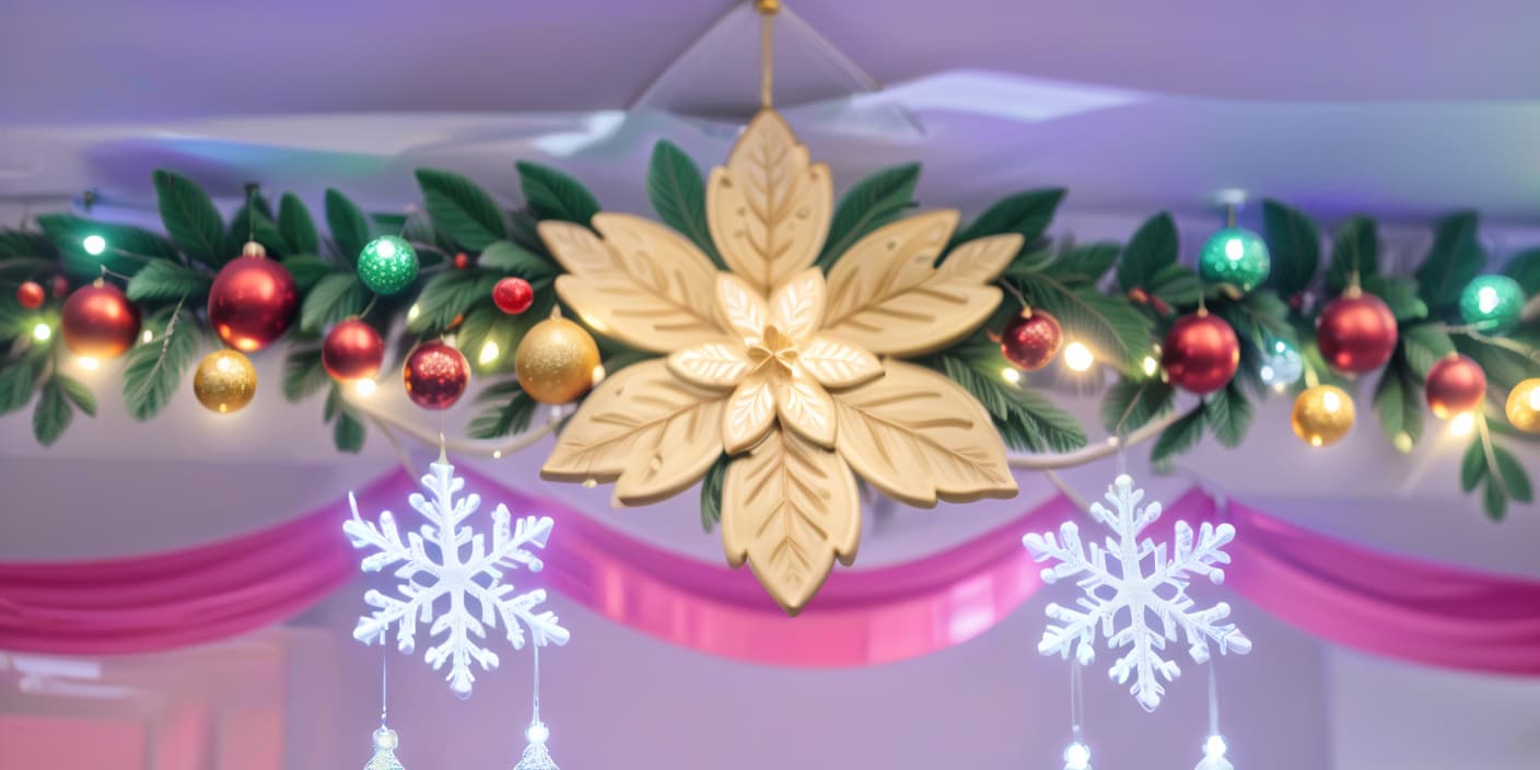  breathtaking christmas decoration . award winning, professional, highly detailed, civitai