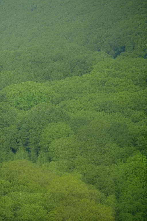  this image is a high resolution photograph capturing a vivid aerial view of a lush, forested landscape. the central subject is a bright yellow airplane, likely a small, single engine plane, flying from the bottom left to the top right of the frame. the plane is in clear view, with its wings and fuselage distinct against the dense greenery below. the forest is dense with a variety of trees, their leaves ranging from dark green to light green, creating a rich tapestry of textures and shades. surrounding the plane, the forest is enveloped by a layer of mist or low lying clouds, adding a sense of depth and mystery to the scene. the mist is predominantly white with subtle hints of pink and orange, suggesting either the early morning or late afte