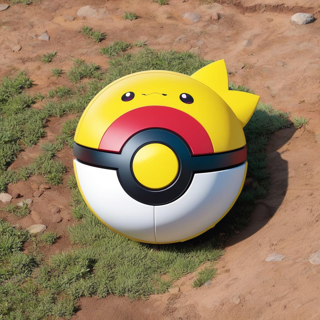  an open pokeball housing the pokémon called yamper