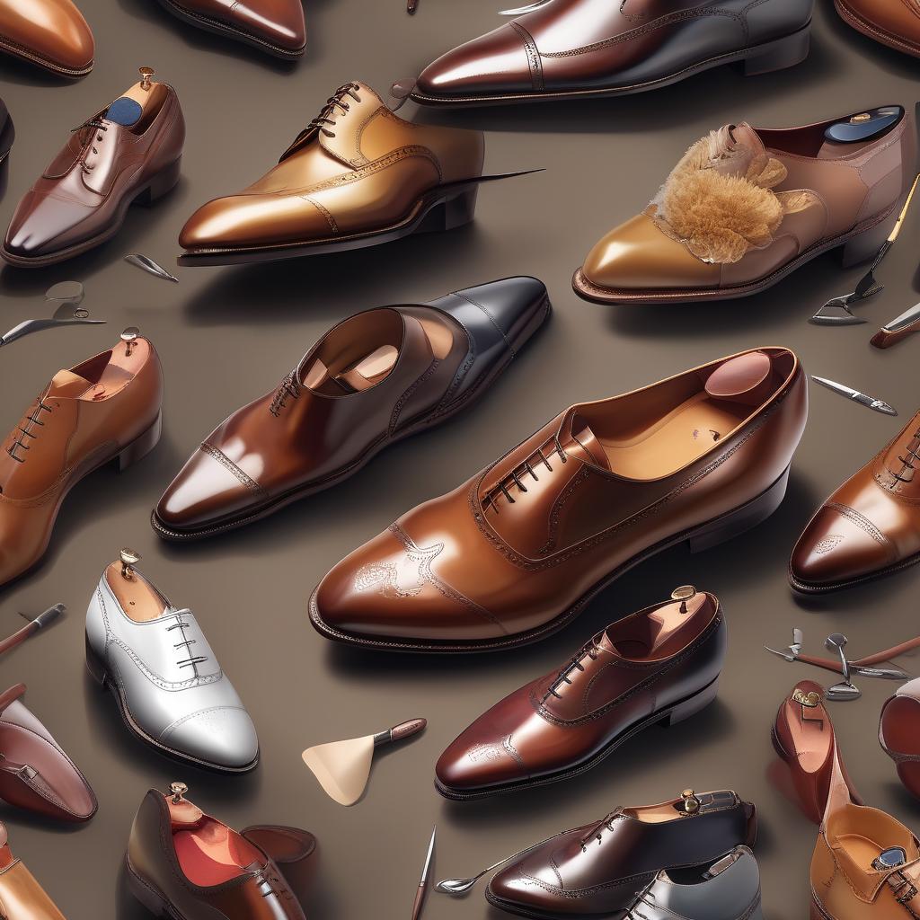  luxury product style shoemaker . elegant, sophisticated, high end, luxurious, professional, highly detailed