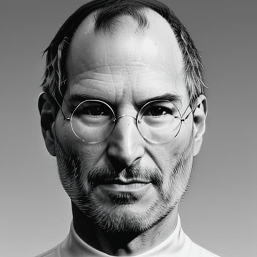  steve jobs looking serious. exact likeness.