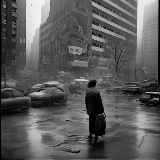  you need to create an image, an illustration of a person, an average working person. it's grotesque. this image should reflect the theme: depression, spontaneous , urban , cultural , by vivian maier, fan ho, garry winogrand, elliott erwitt, martin parr