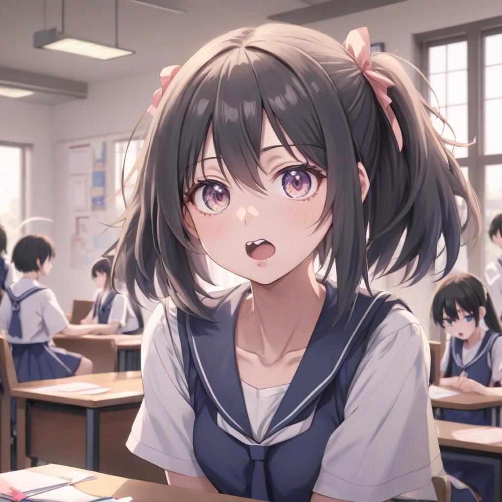  anime girl schoolgirl is very decent who is shocked by 4 new rules at school