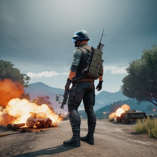  Pubg mobile Apply the Following Styles Toyism hyperrealistic, full body, detailed clothing, highly detailed, cinematic lighting, stunningly beautiful, intricate, sharp focus, f/1. 8, 85mm, (centered image composition), (professionally color graded), ((bright soft diffused light)), volumetric fog, trending on instagram, trending on tumblr, HDR 4K, 8K