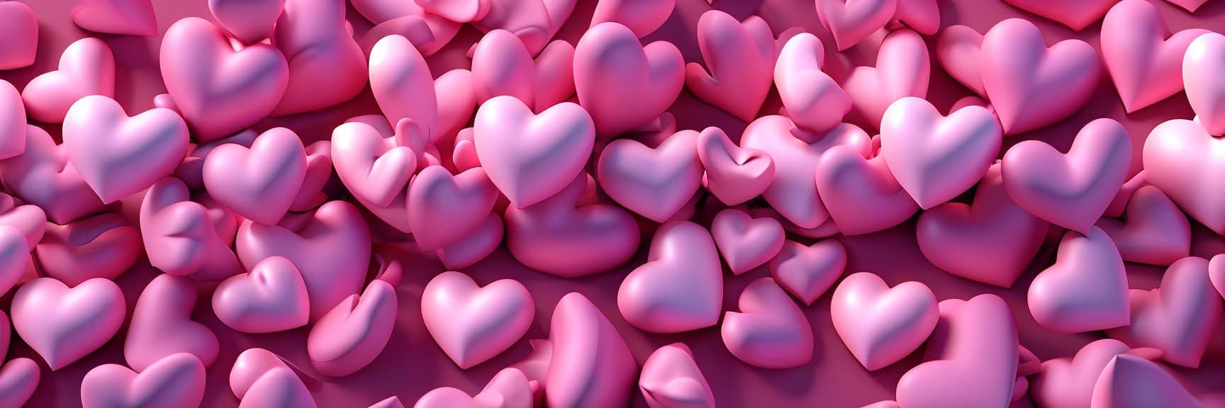  professional 3d model hearts matte pink 3d . octane render, highly detailed, volumetric, dramatic lighting