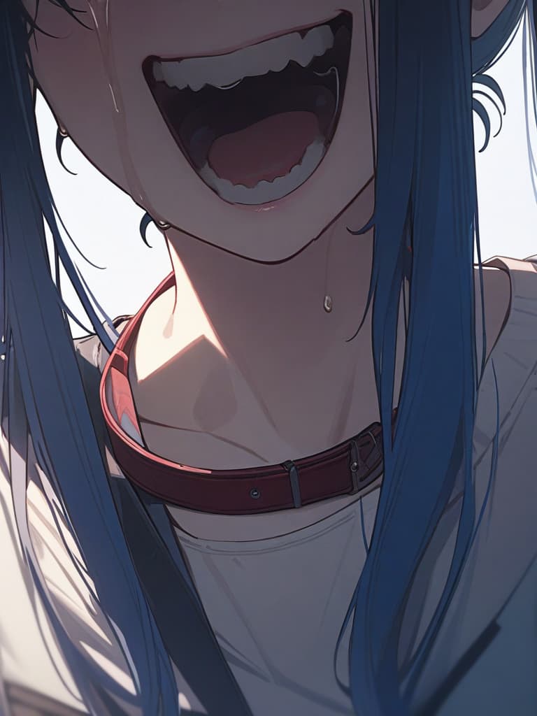  twin tails, blue hair, , crying face ,,, small s,, with,,,, oblight, , collar, becoming a , , insult, chio, gles , s wearing gles, masterpiece, best quality,8k,ultra detailed,high resolution,an extremely delicate and beautiful,hyper detail