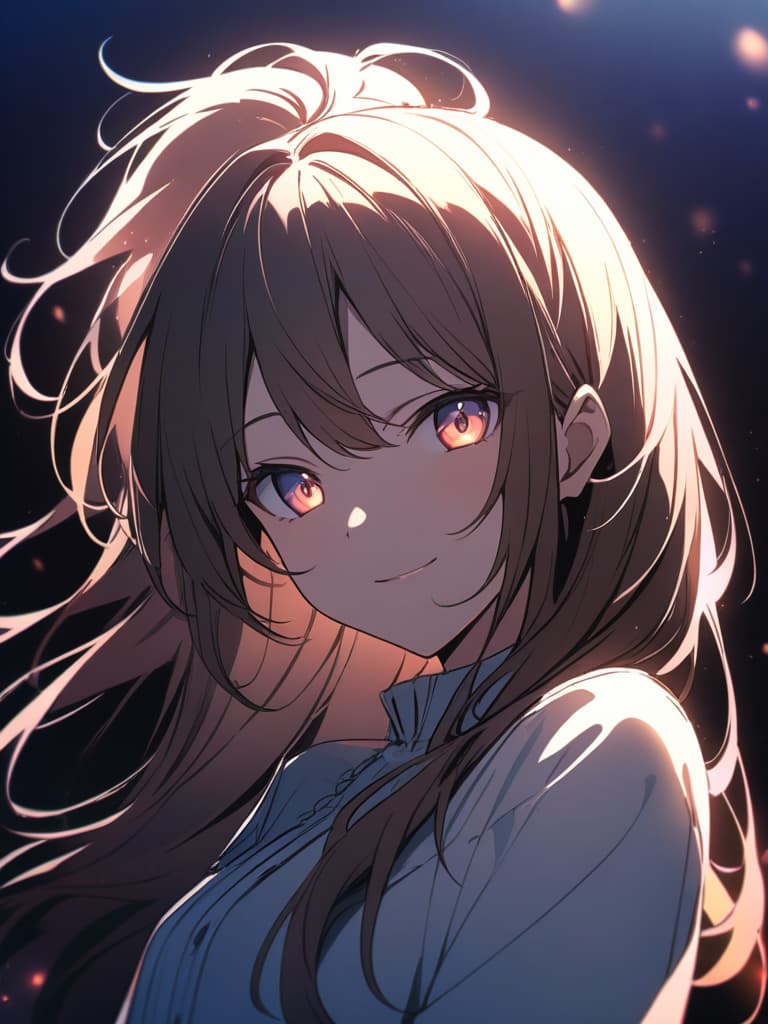  a beautiful brown haired girl,smile,long messy hair,ultra detailed,best shadow,beautiful detailed deep rainbow eyes,cute and beautiful face,shy smile,white shirt,upper body view,colorful,(masterpiece:1.2),(best quality:1.2),detailed background,high contrast,(best illumination,an extremely delicate and beautiful),((cinematic light)),hyper detail,dramatic light,intricate details,8k,anime,very aesthetic