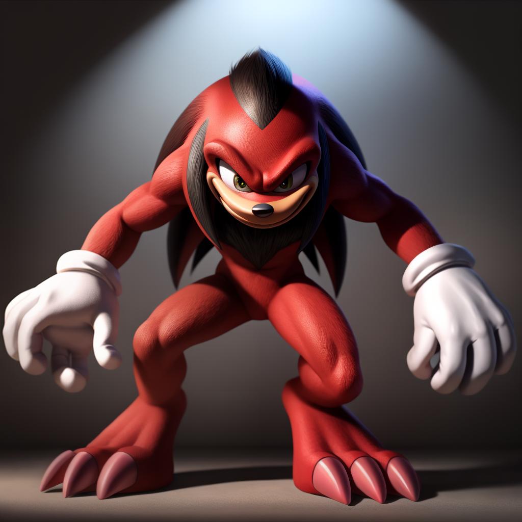  Gay shadow the hedgehog knuckles the echidna (monsters inc), full body, white gloves, open eyes, masterpiece, 4k, fine details,