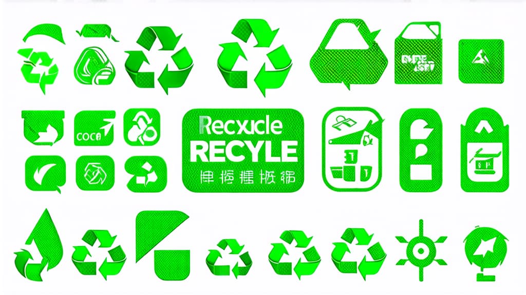  recycle symbols png element set, transparent background ar 16:9 {prompt}, maximum details