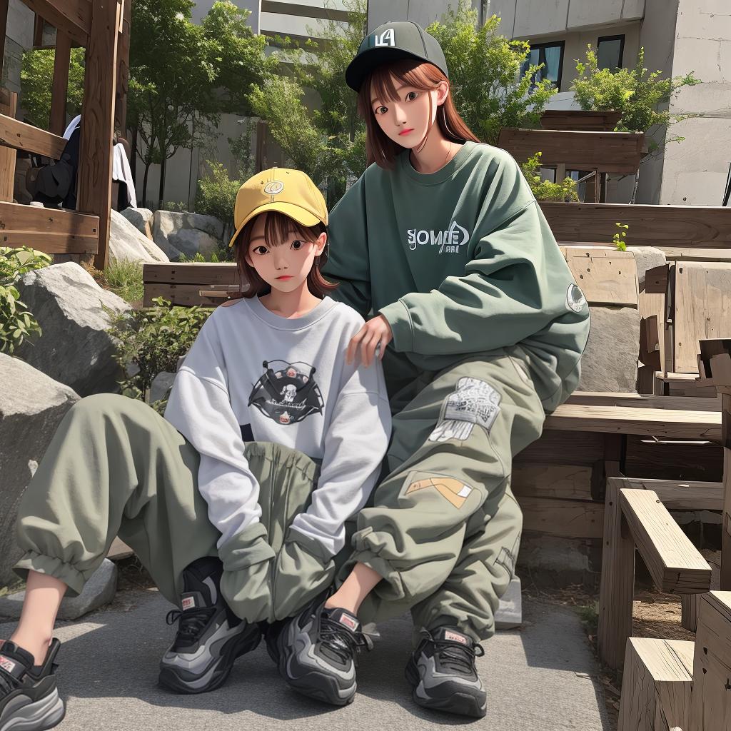  masterpiece, best quality,Baggy clothes with oversized items,