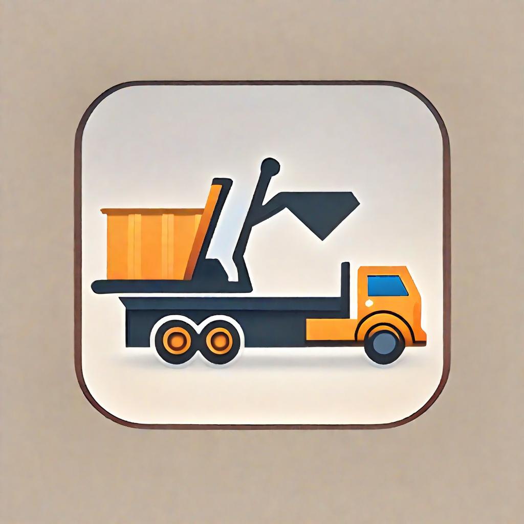  app icon of skip container line art icon