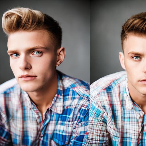 portrait+ style German LGBT queer twink blonde hunk dude face