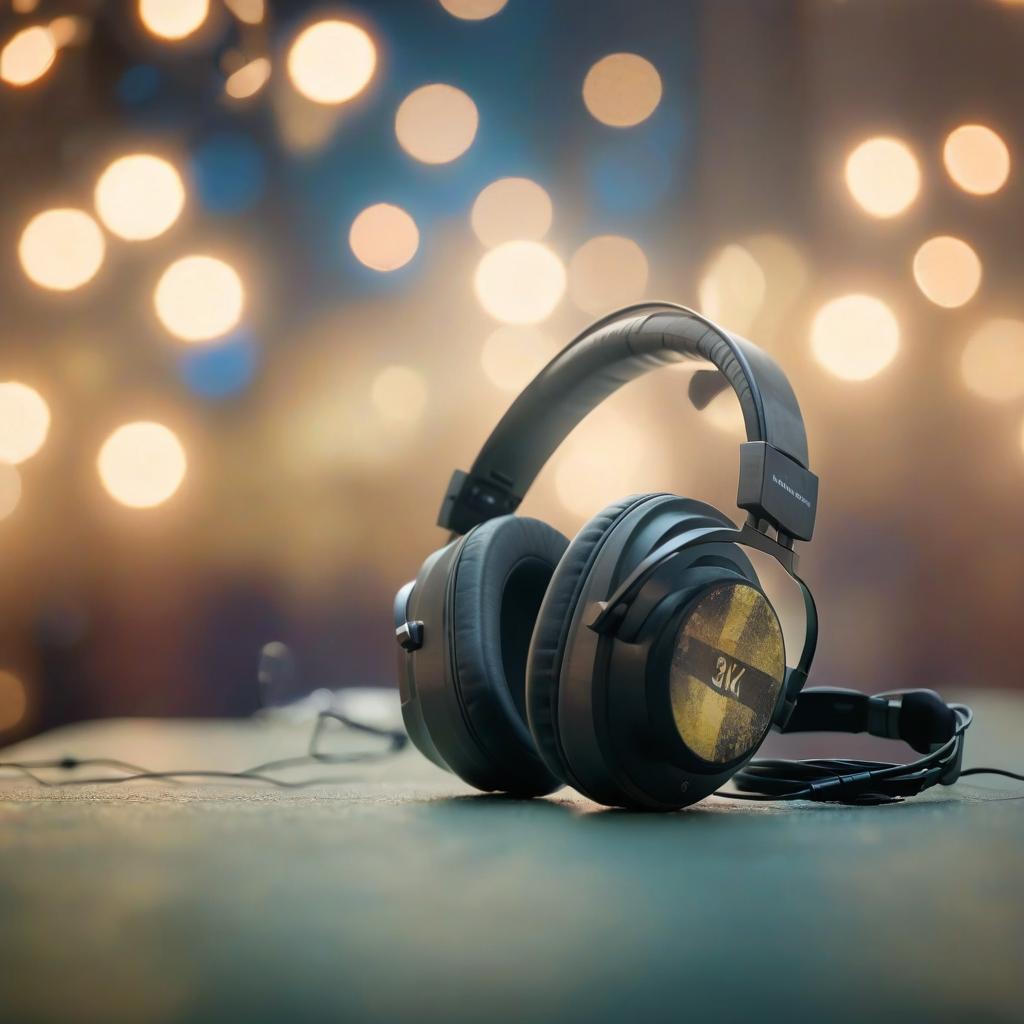  cinematic photo headphones . 35mm photograph, film, bokeh, professional, 4k, highly detailed, film photography style