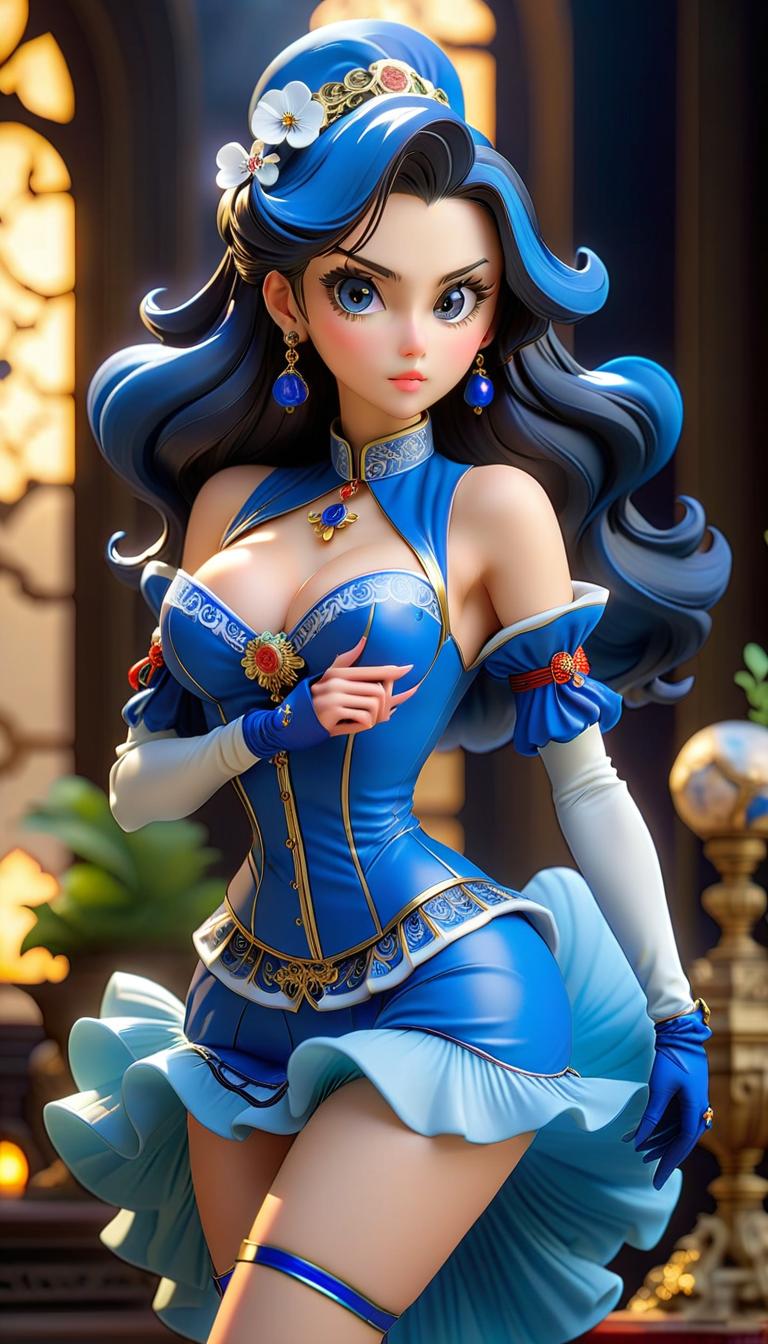  anime artwork Полностью голая , porcelain statuette in ultramarine color of a with an elegant figure in dance, огромная голая грудь, spicy pose , in a short transparent tutu with muscular pumped legs, a big bust and a neat , fantastically, romantically, dynamically, sensually, aesthetically.picturesque, oil.faberge style. . anime style, key visual, vint, studio anime, highly detailed, sticker hyperrealistic, full body, detailed clothing, highly detailed, cinematic lighting, stunningly beautiful, intricate, sharp focus, f/1. 8, 85mm, (centered image composition), (professionally color graded), ((bright soft diffused light)), volumetric fog, trending on instagram, trending on tumblr, HDR 4K, 8K