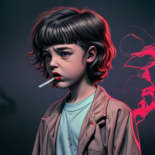  Stranger things show monster run fear gore language smoking