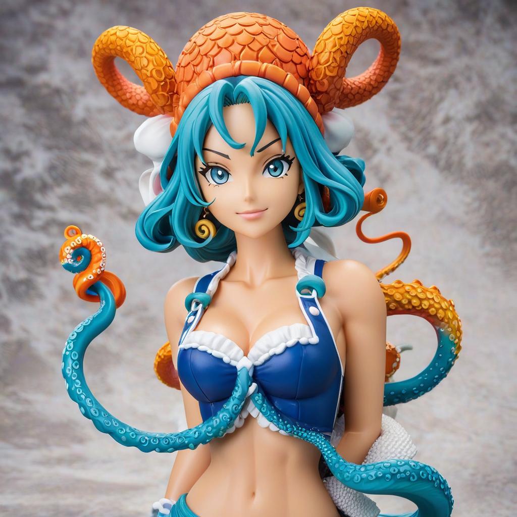  nami from one piece with a tentacle up her, award winning, professional, highly detailed, masterpiece