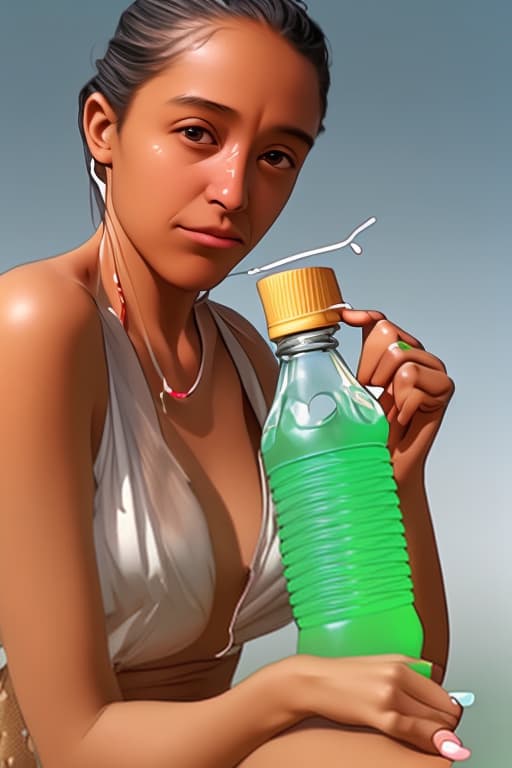  create a background about using a bottle to help save poor people from thirst