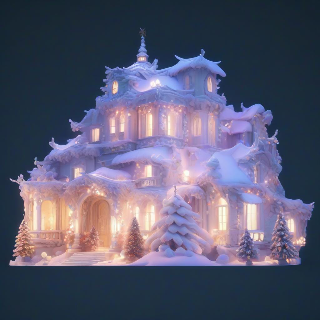  professional 3d model a building with lights on it and christmas decorations . octane render, highly detailed, volumetric, dramatic lighting, civitai hyperrealistic, full body, detailed clothing, highly detailed, cinematic lighting, stunningly beautiful, intricate, sharp focus, f/1. 8, 85mm, (centered image composition), (professionally color graded), ((bright soft diffused light)), volumetric fog, trending on instagram, trending on tumblr, HDR 4K, 8K