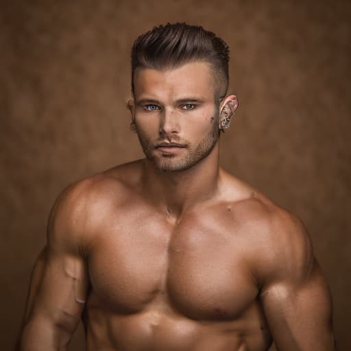 portrait+ style Czech Republic queer fitness model brunette hunk dude face