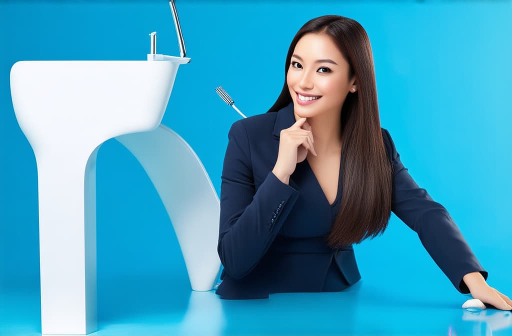  advertising style, stock photo, corporate branding style stock photo of a beautiful woman for dental advertising ar 3:2 . professional, clean, modern, product focused, commercial, eye catching, minimalist, business oriented, highly detailed