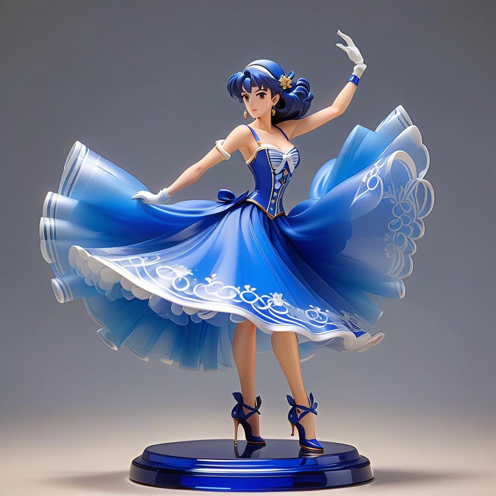  anime artwork Полностью голая , porcelain statuette in ultramarine color of a with an elegant figure in dance, огромная голая грудь, spicy pose , a ballerina in various dance poses, in a short transparent tutu with muscular pumped legs, a small bust and a neat , fantastically, romantically, dynamically, sensually, aesthetically.picturesque, oil.faberge style. . anime style, key visual, vint, studio anime, highly detailed, sticker, hkmagic