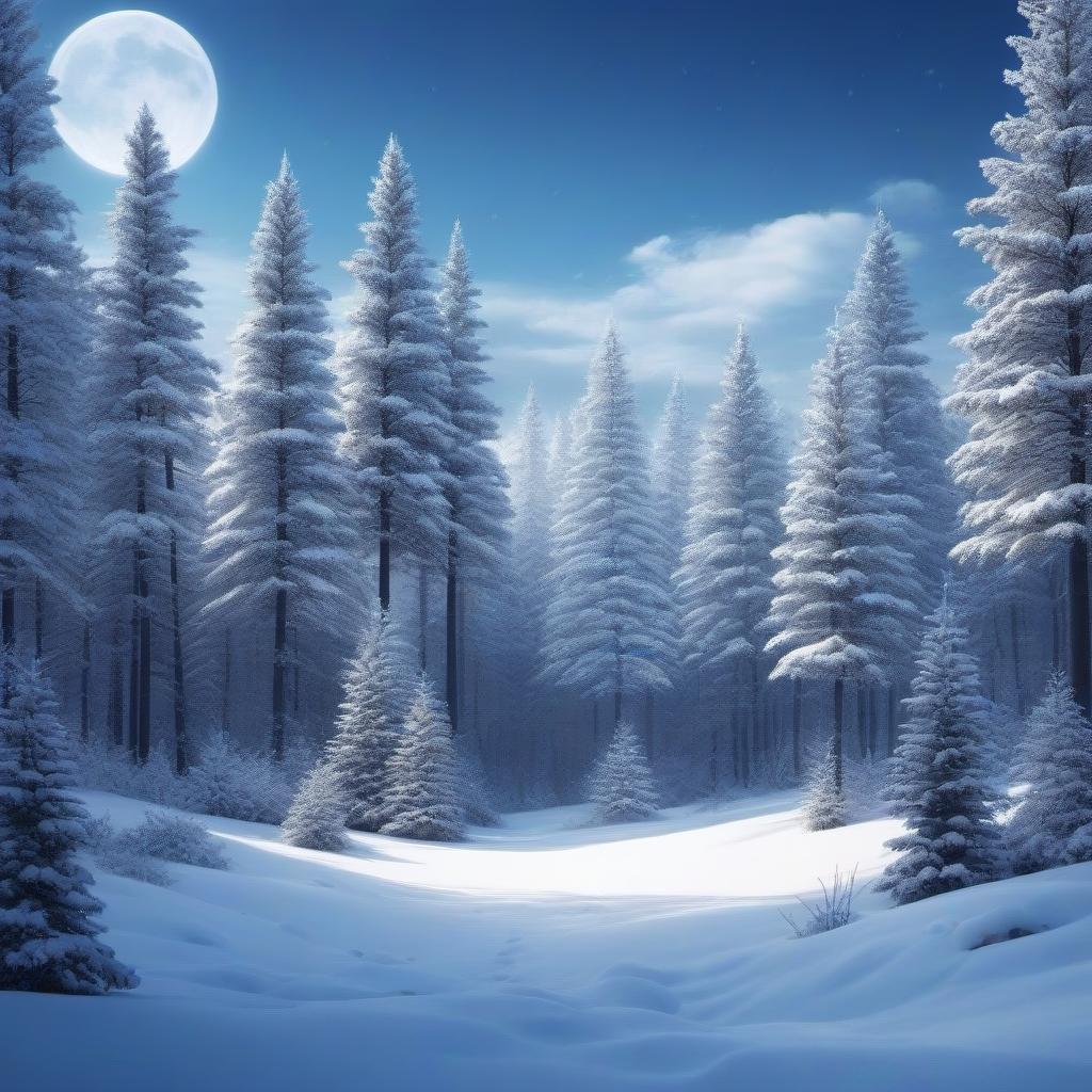  Draw a fabulous winter forest